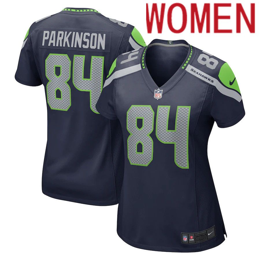Women Seattle Seahawks #84 Colby Parkinson Nike College Navy Game NFL Jersey